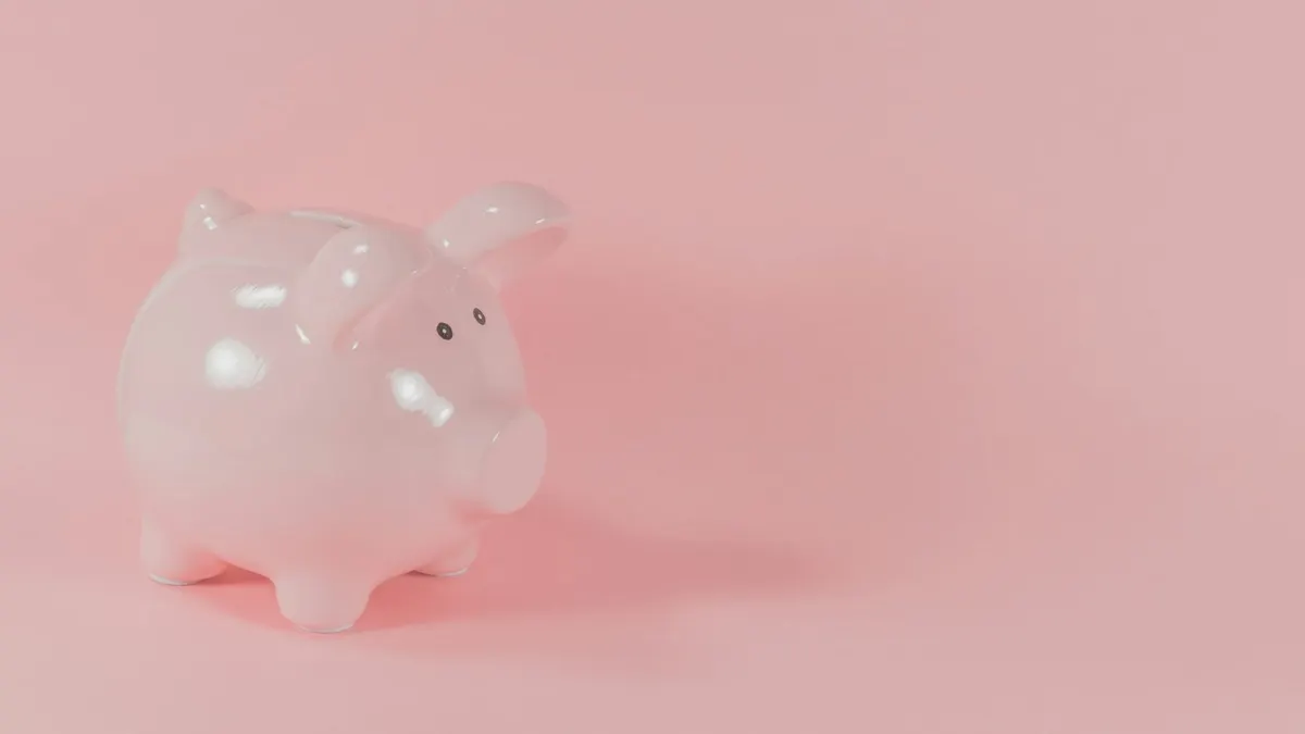 貯金箱。手元に残すお金のイメージ。