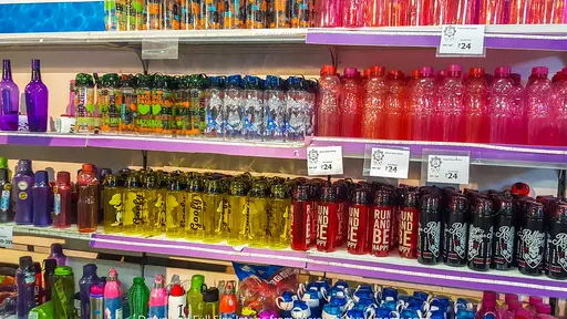 店頭の棚にずらりと並ぶ商品。安く見えるものが必ずしもお買い得とは限らない
