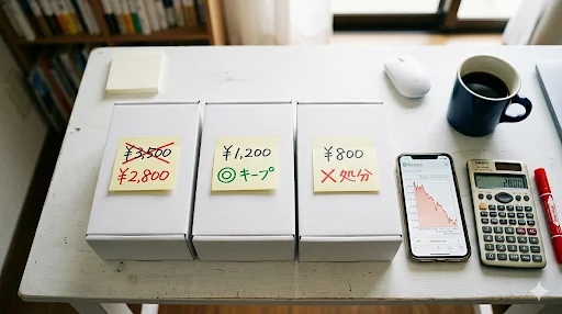値崩れグラフのイメージ