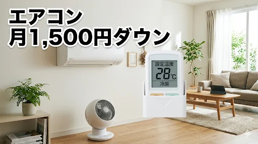 エアコンとサーキュレーター併用イメージ