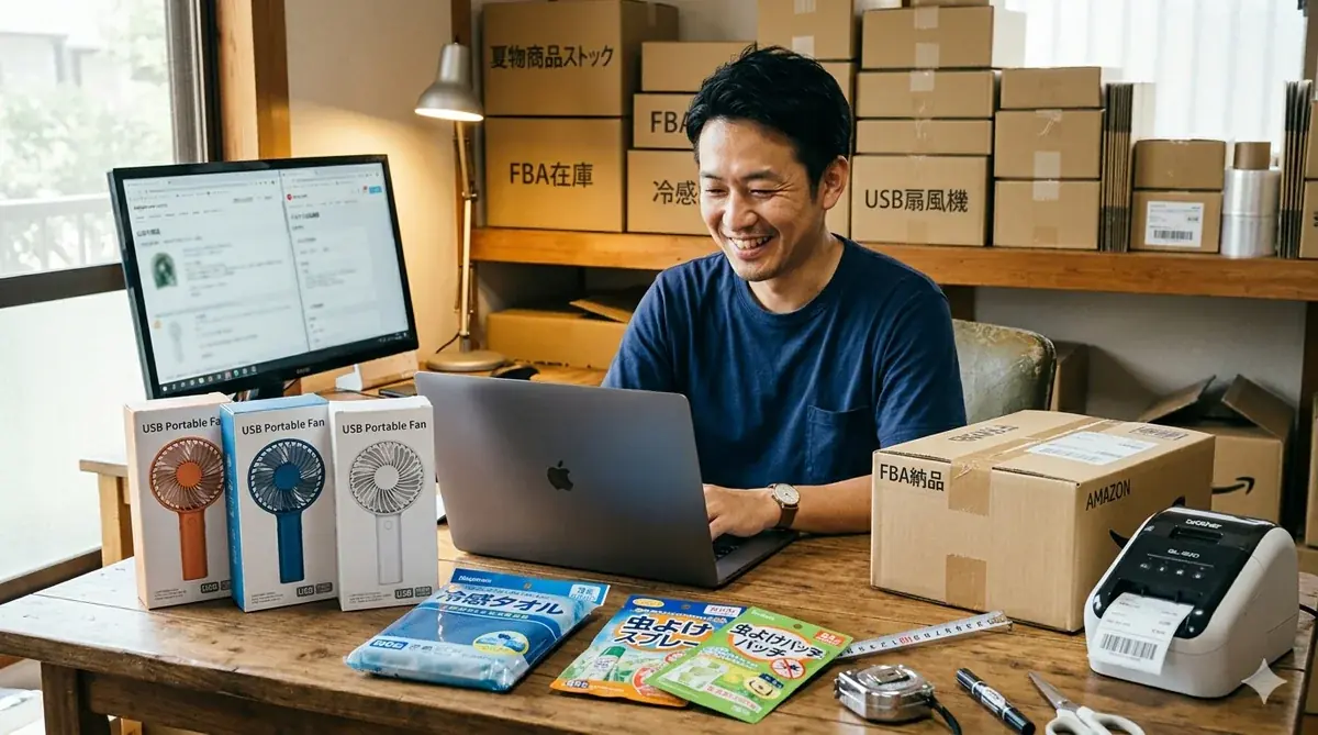 6月に仕込む夏物せどりの関連記事への導線イメージ