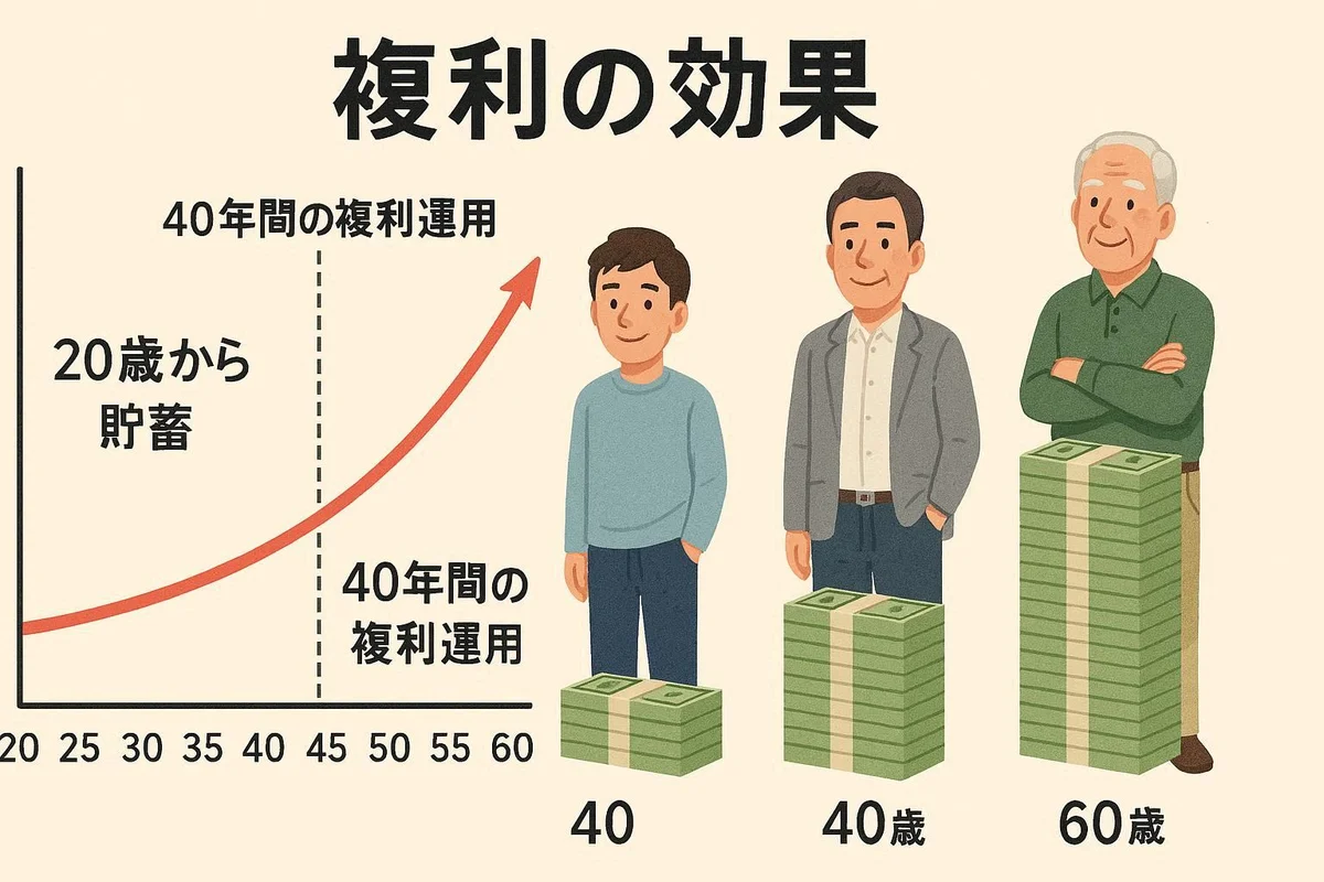 いつから貯め始めるべきか（複利の威力）